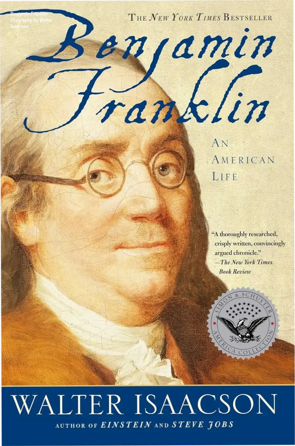 Benjamin Franklin biographical book cover for digital edition