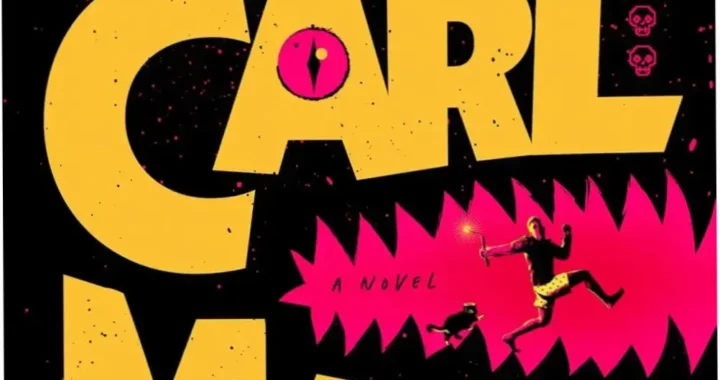 Capa do livro Dungeon Crawler Carl com destaque na imagem do coelho armado e cena épica de batalha