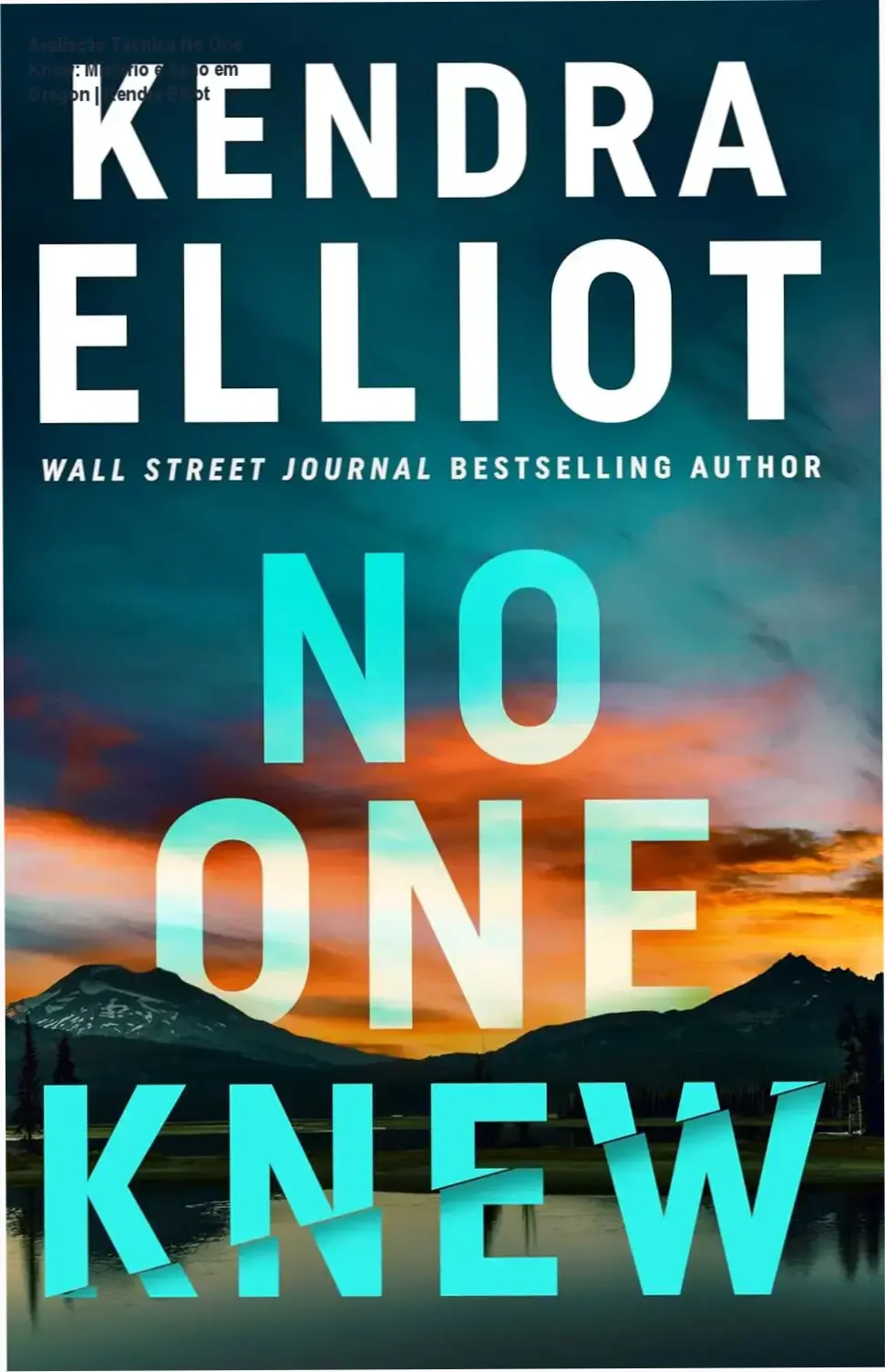 Capa do livro No One Knew (Noelle Marshall Series Book 2) da autora Kendra Elliot em edicao Kindle destacando o suspense