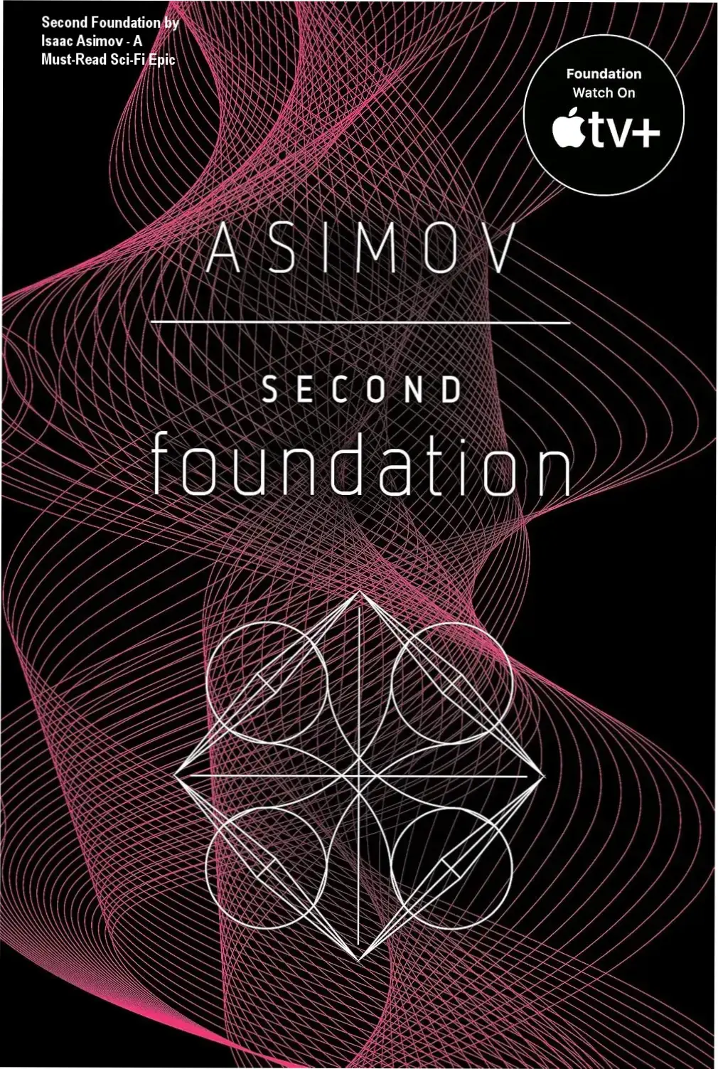 Cover art of the Kindle edition of Second Foundation by Isaac Asimov, featuring dramatic sci-fi illustration of space and a mysterious figure