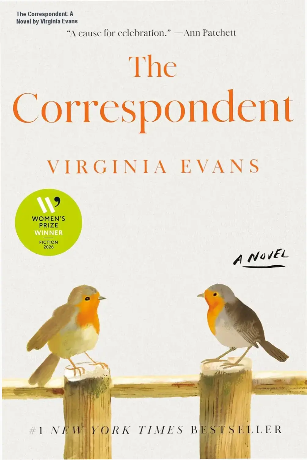 Book cover photo of The Correspondent: A Novel by Virginia Evans