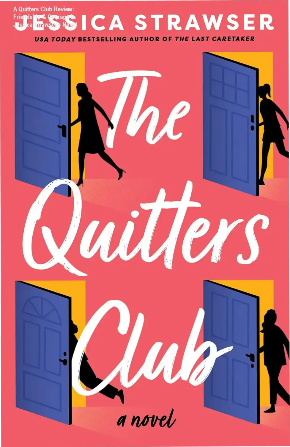 The Quitters Club novel cover showing four women on a journey of self-discovery and sisterhood