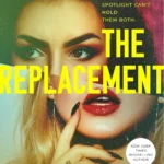 Book cover of The Replacement: A Short Story by Liv Constantine, featuring dramatic imagery of Hollywood stars.