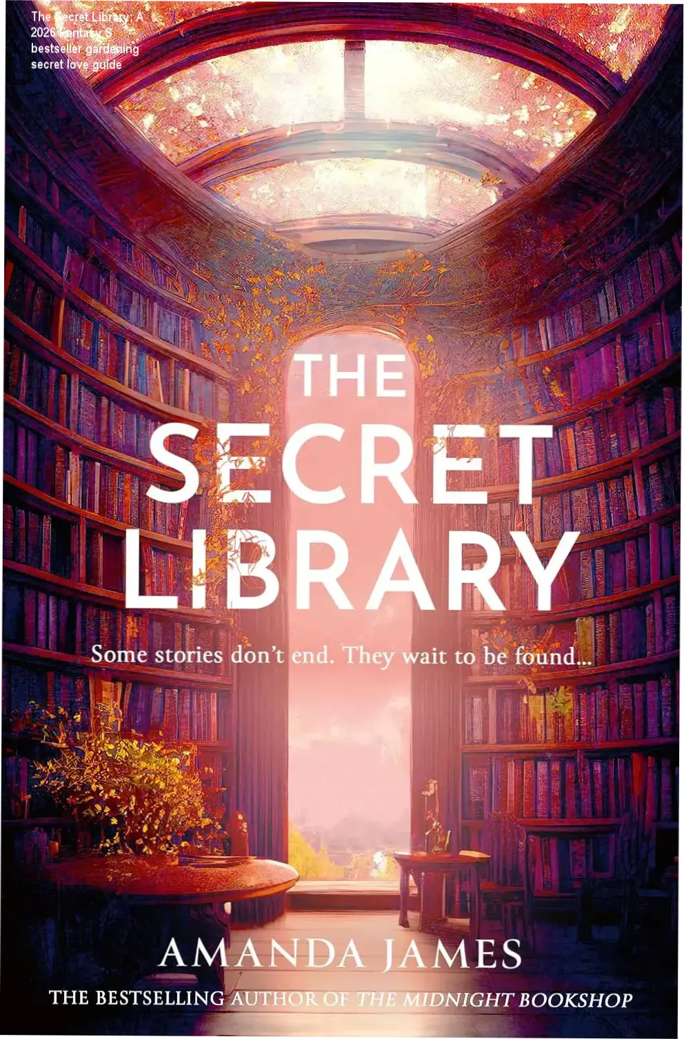 The Secret Library book showing a spiral staircase leading to sunlight-filled Cornish farmhouse library stacks