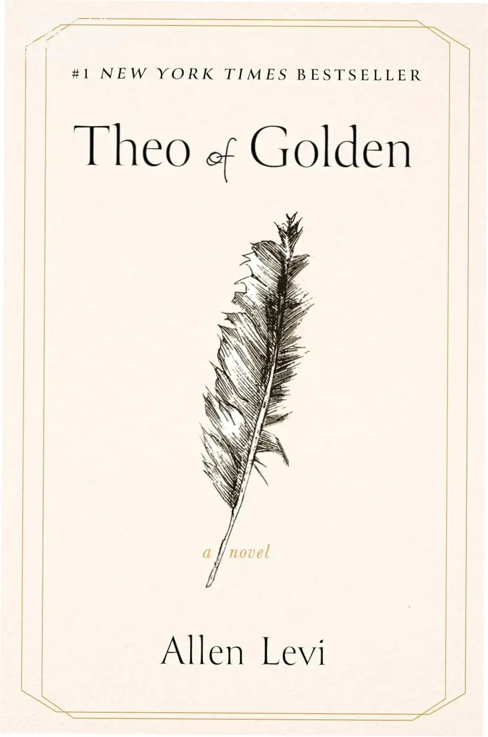 Capa do livro Theo of Golden com destaque para o título e arte minimalista de uma figura central cercada por paisagens urbanas douradas