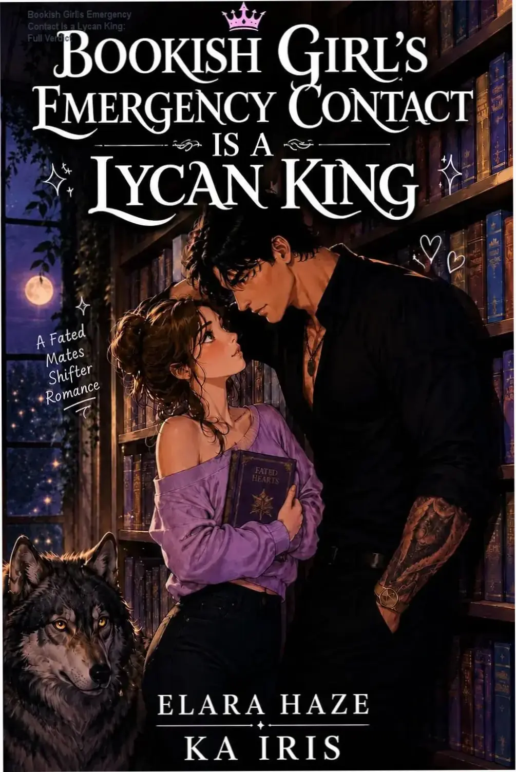Ebook cover of Bookish Girl’s Emergency Contact Is a Lycan King romance novel