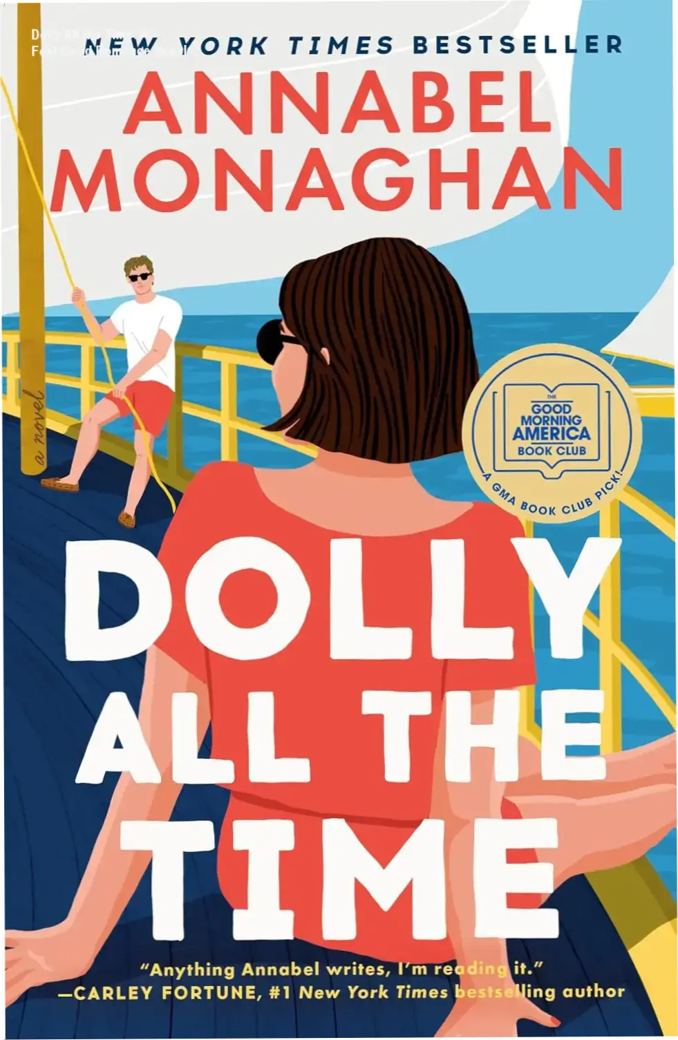 Kindle cover of 'Dolly All the Time' with a seaside couple beneath a sunset