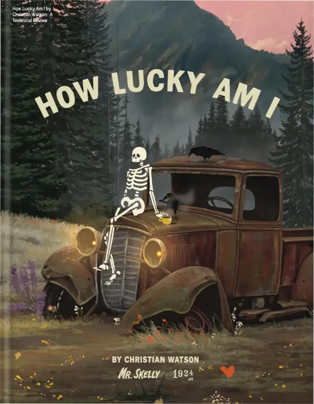 How Lucky Am I book cover featuring Mr Skelly illustrations