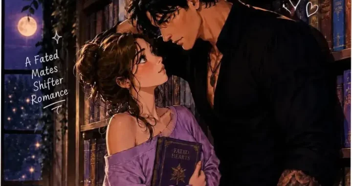 Lycan King and human couple staring at each other through a rain-spattered window