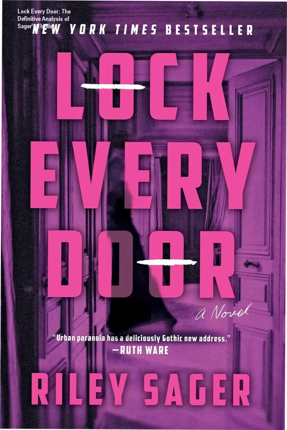 Ebook cover of Lock Every Door by Riley Sager featuring a suspenseful architectural theme