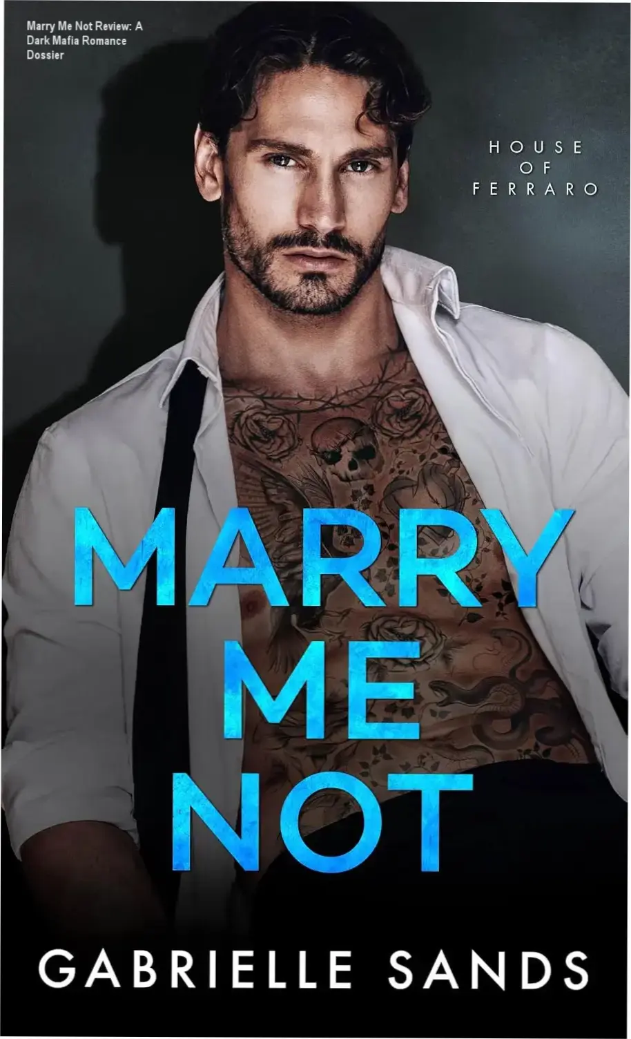 Cover art of Marry Me Not by Gabrielle Sands, featuring dark mafia romance themes