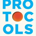 Protocols book cover featuring a human body model with brain and heart visuals