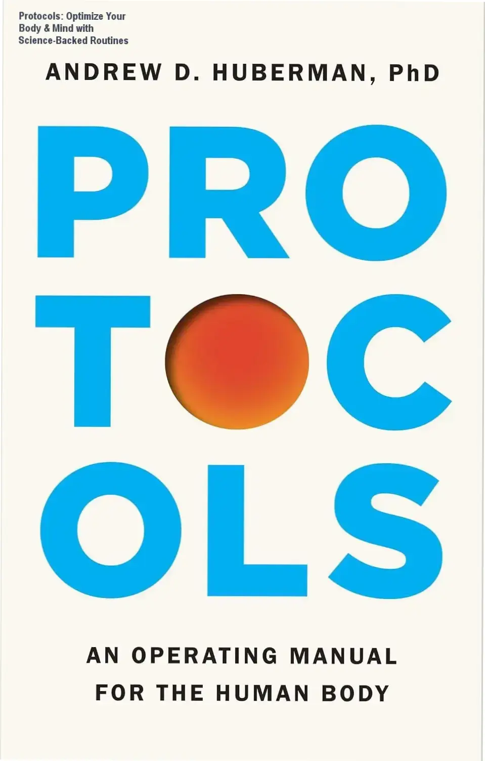 Protocols book cover featuring a human body model with brain and heart visuals