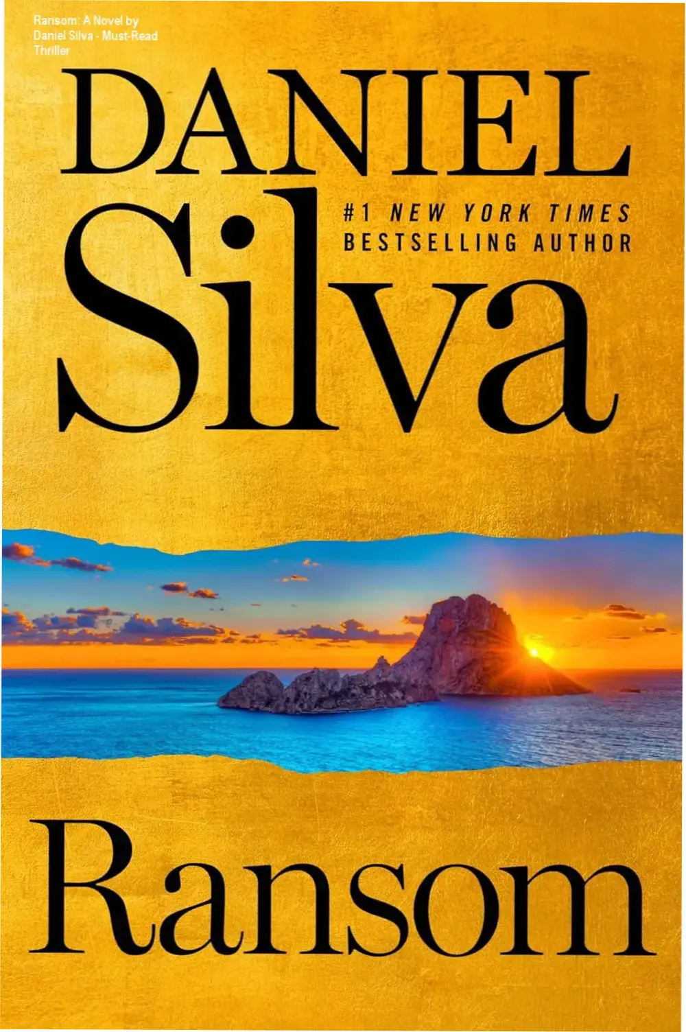 Cover of 'Ransom: A Novel' by Daniel Silva, featuring the spine of the book with the title and author name. 'Book 27 of the Gabriel Allon series.'