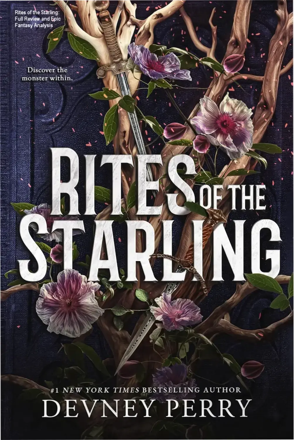 Cover art and digital edition of Rites of the Starling by Devney Perry featuring epic fantasy elements