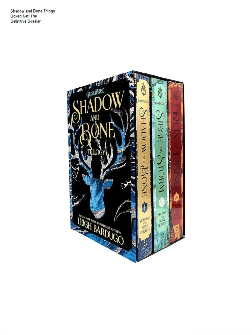 The complete Shadow and Bone Trilogy boxed set by Leigh Bardugo including Shadow and Bone, Siege and Storm, and Ruin and Rising