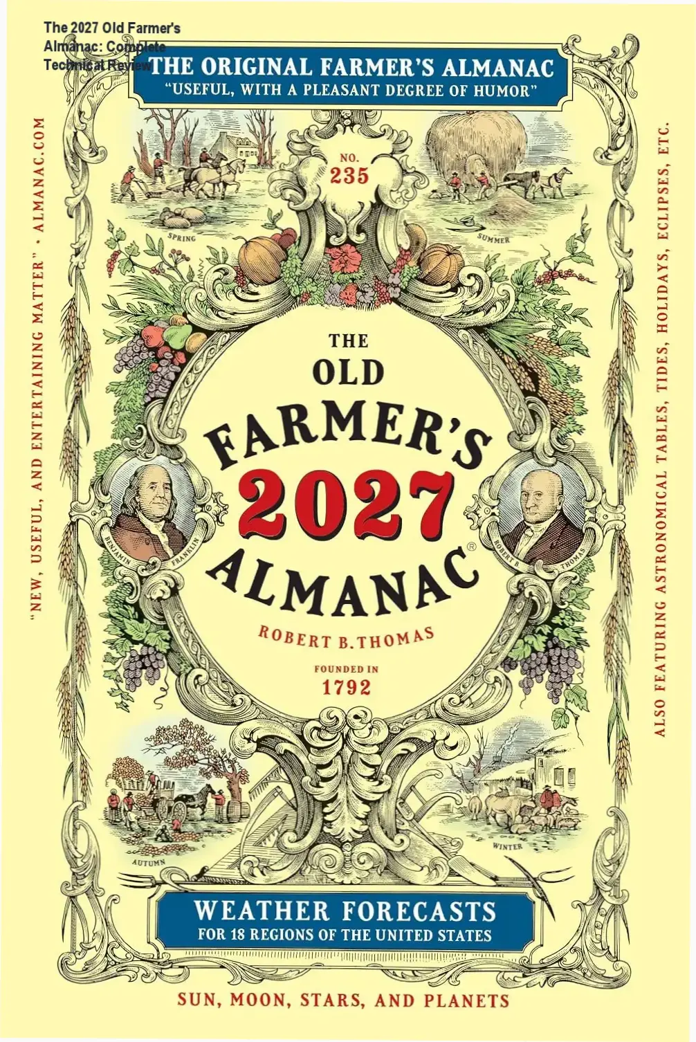 The 2027 Old Farmer's Almanac Trade Edition showing its iconic yellow cover and premium print quality