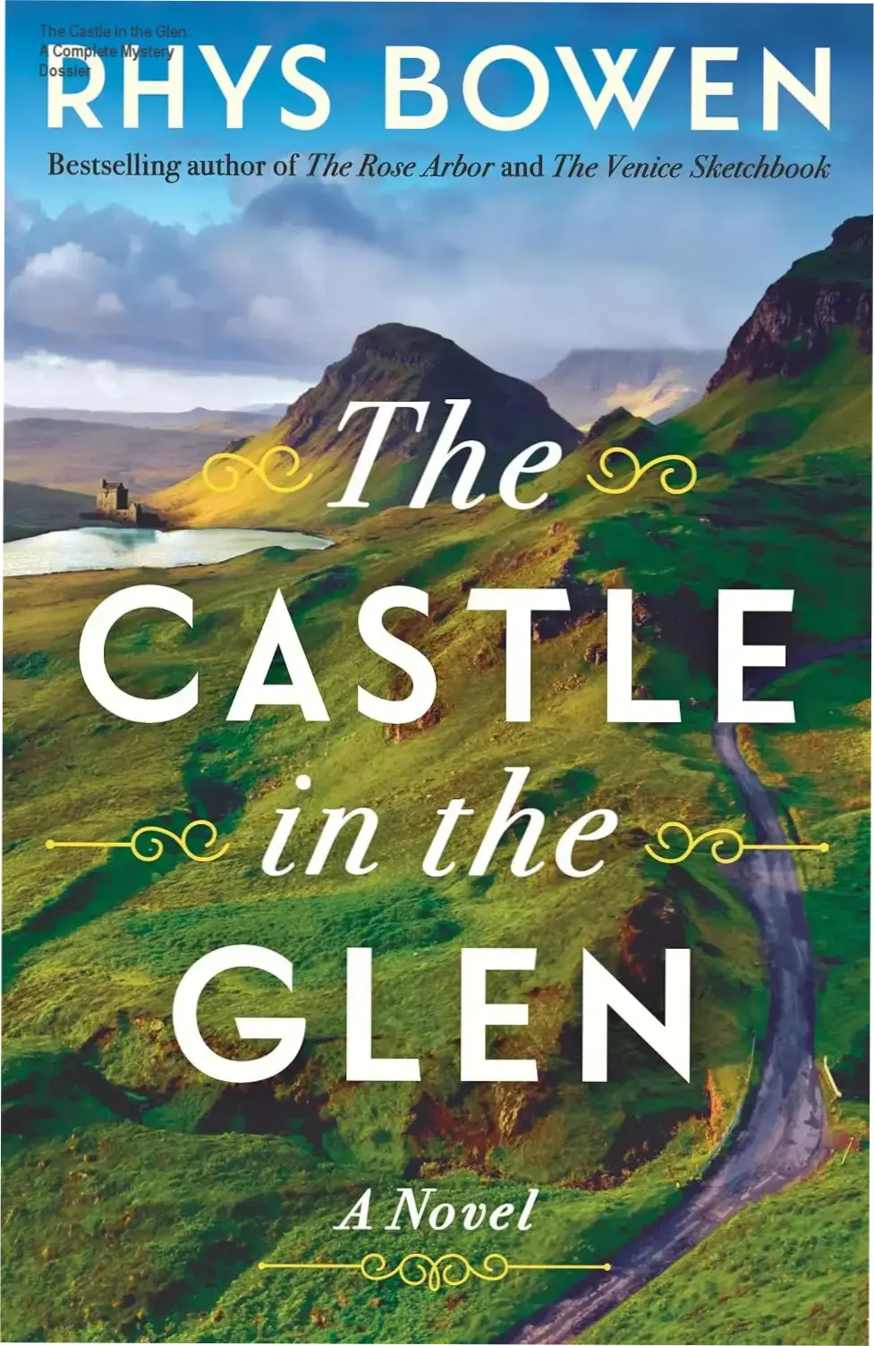 Digital cover of The Castle in the Glen novel featuring the misty Scottish Highlands