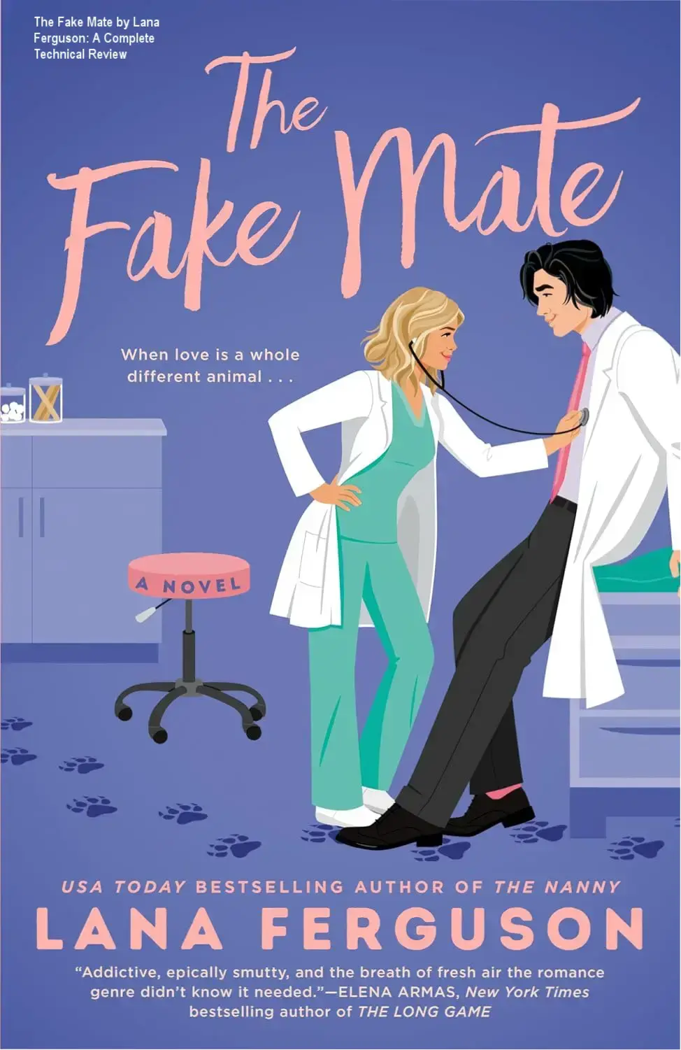 Cover art for The Fake Mate by Lana Ferguson featuring a romantic paranormal theme