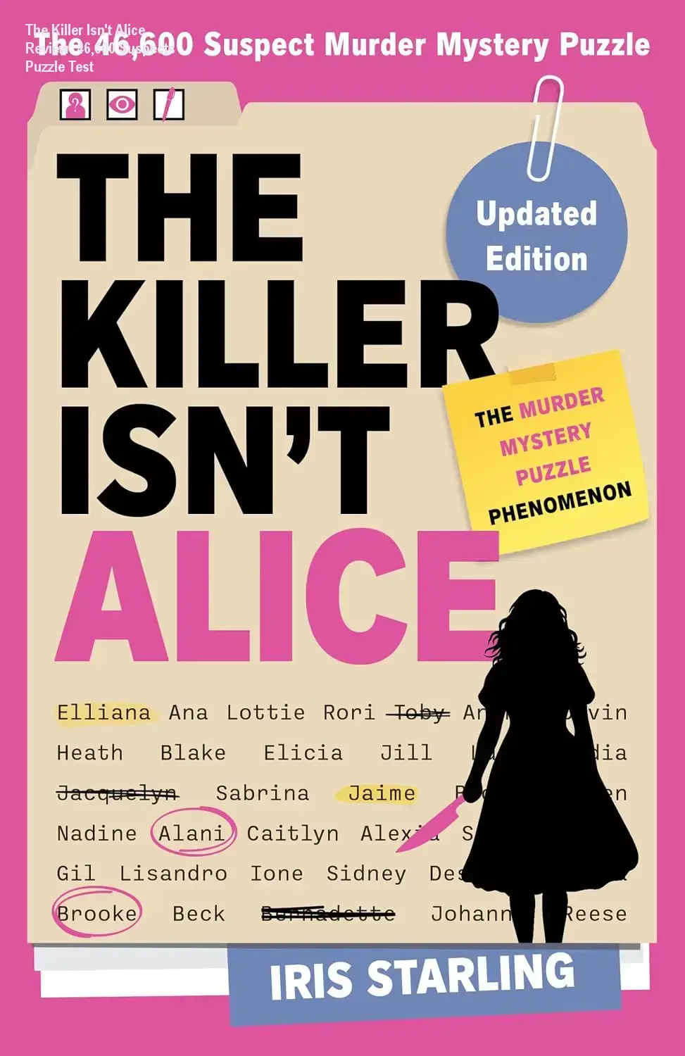 The Killer Isn't Alice paperback cover showing 46,600 suspects puzzle concept