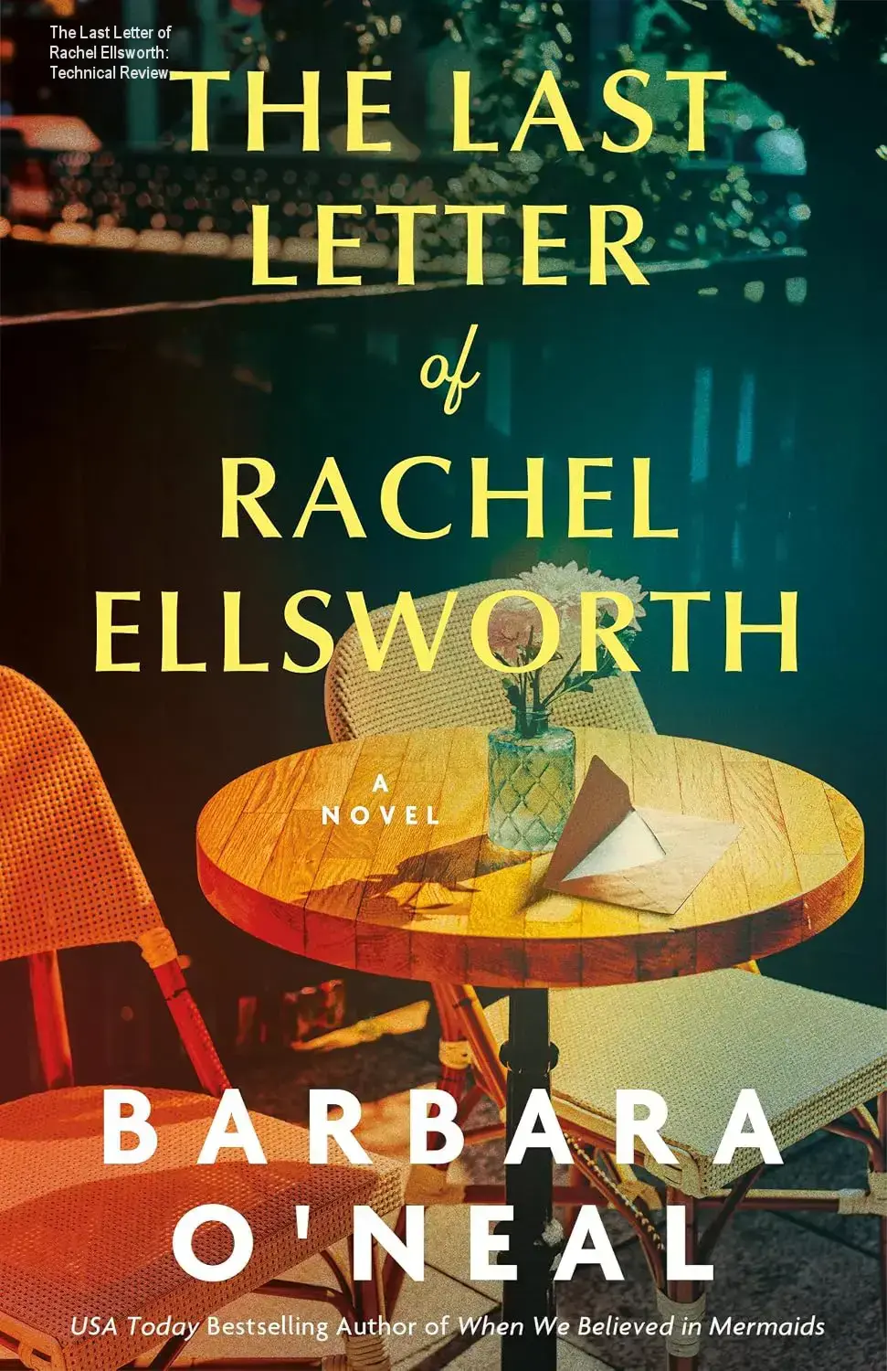 The Last Letter of Rachel Ellsworth ebook cover featuring an evocative travel theme