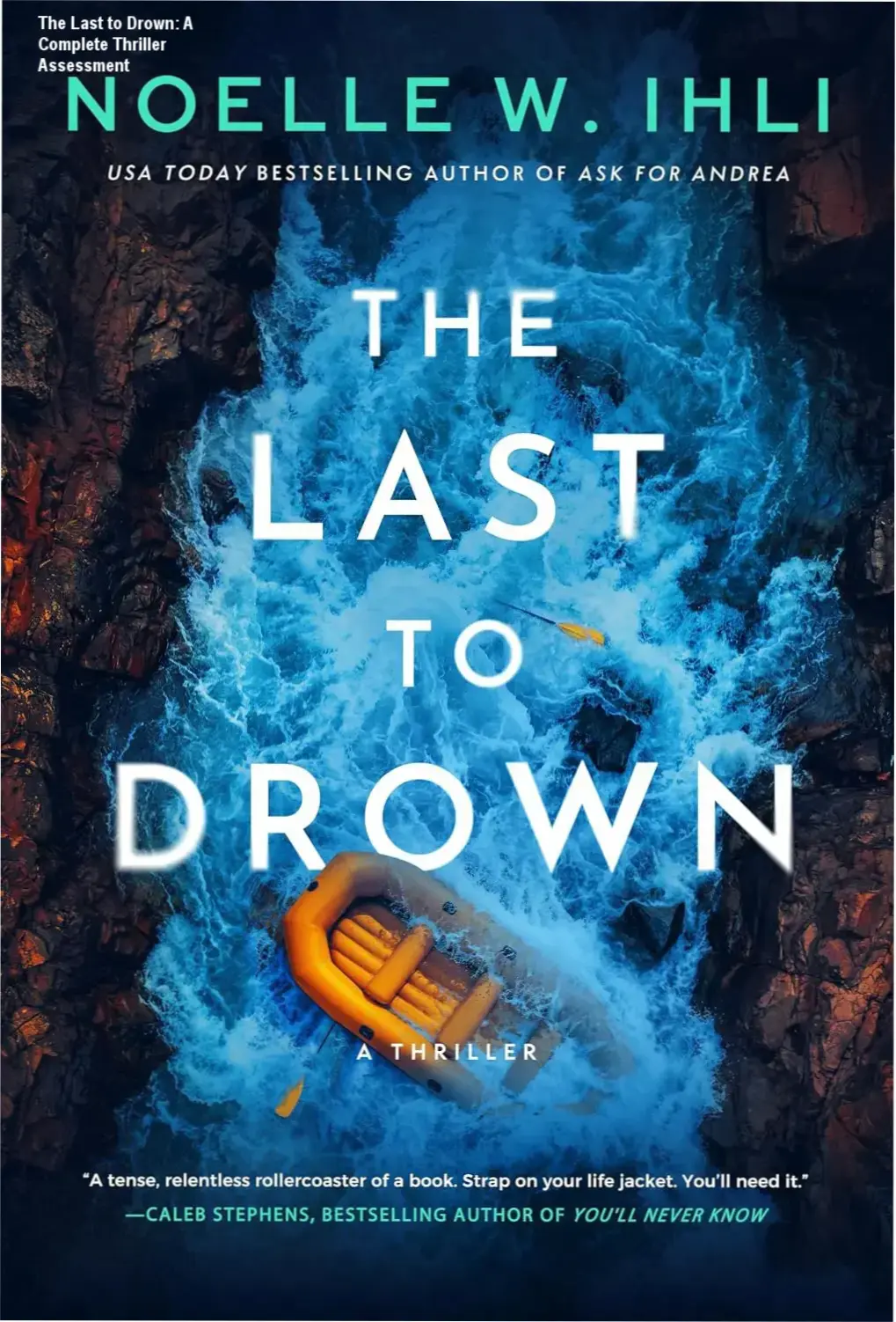 The Last to Drown by Noelle W. Ihli book cover and thriller atmosphere