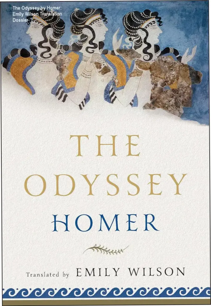 The Odyssey by Homer with Emily Wilson translation edition cover featuring epic Greek themes
