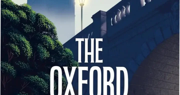 Book cover of The Oxford Detective Society by Faith Martin featuring a mysterious Oxford setting