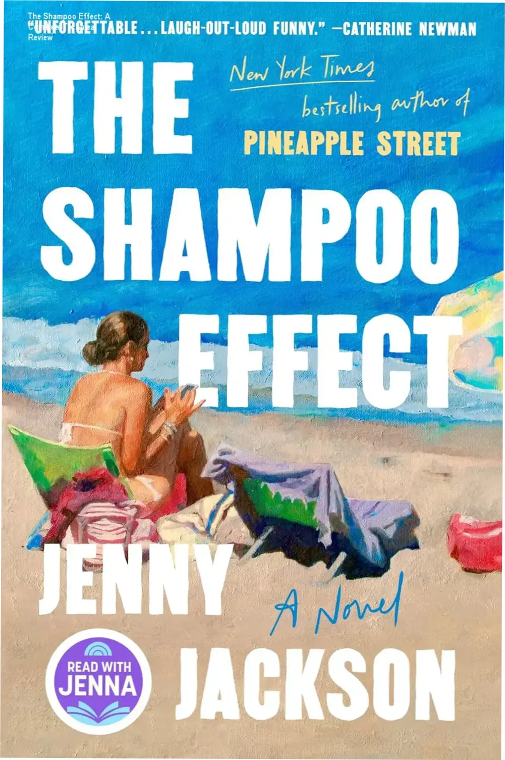 The Shampoo Effect book cover by Jenny Jackson featuring coastal themes