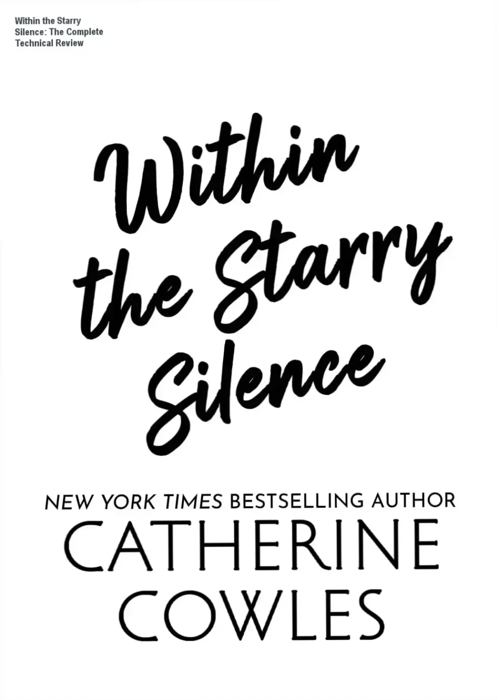 Cover art for the ebook Within the Starry Silence by Catherine Cowles featuring Starlight Grove series elements
